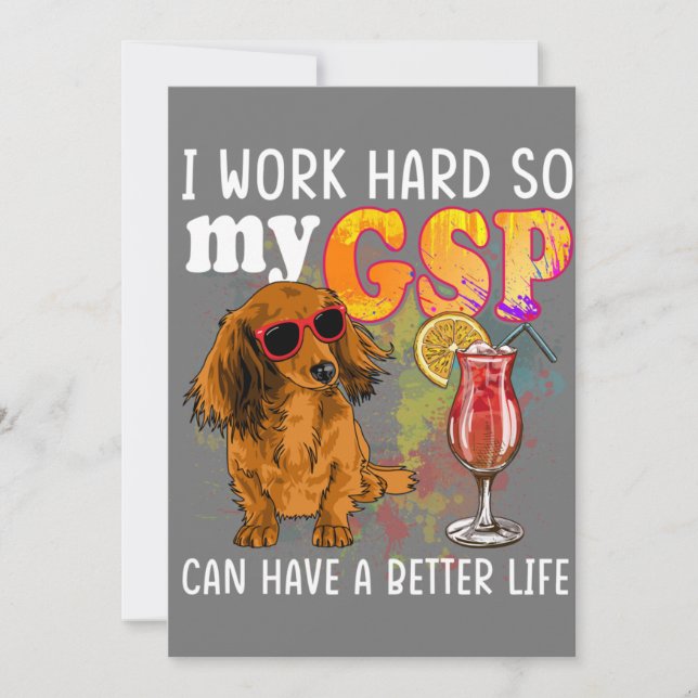 Funny German Shorthaired Pointer Gifts GSP Lover Invitation (Front)