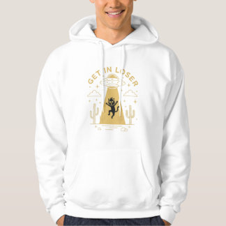 Funny “Get In Loser” Alien Abduction UFO T-Shirt  Hoodie