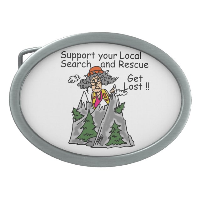 Funny Get Lost Belt Buckle (Front)