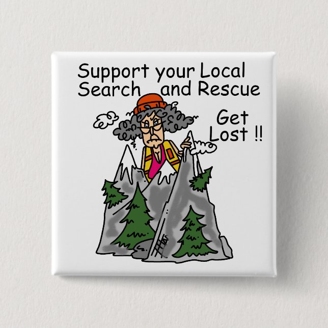 Funny Get Lost Button (Front)