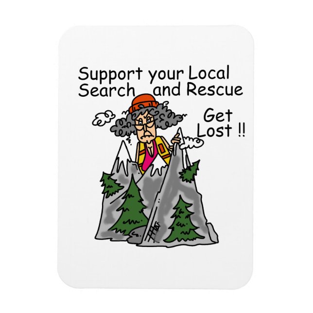Funny Get Lost Magnet (Vertical)