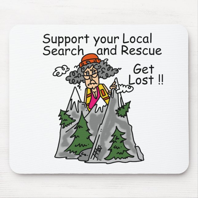 Funny Get Lost Mouse Pad (Front)