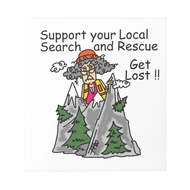 Funny Get Lost Notepad (Front)