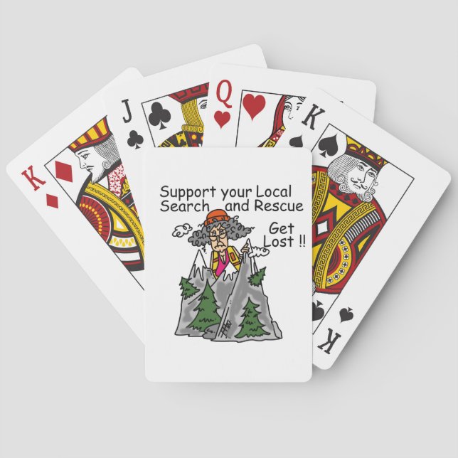 Funny Get Lost Poker Cards (Back)