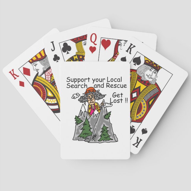 Funny Get Lost Poker Cards (Back)