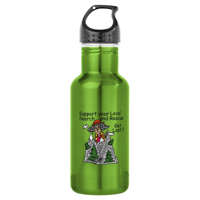 Funny Get Lost Stainless Steel Water Bottle (Front)