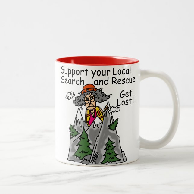 Funny Get Lost Two-Tone Coffee Mug (Right)