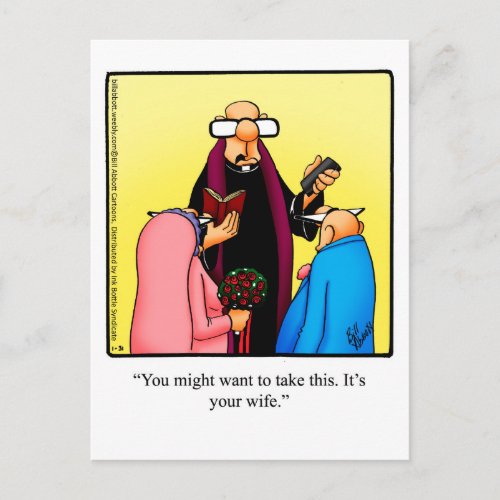Funny Get Married Humor Postcard