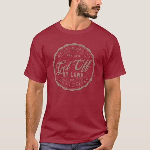 Funny Get Off My Lawn Vintage Grunge T_Shirt