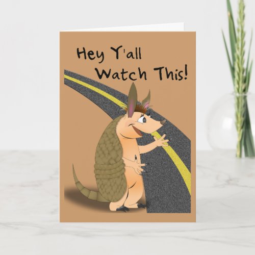 Funny Get Well Armadillo Card