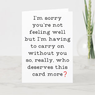 Funny Get Well card