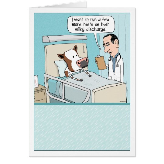 Funny Get Well Card: Cow Hospital Card | Zazzle.com