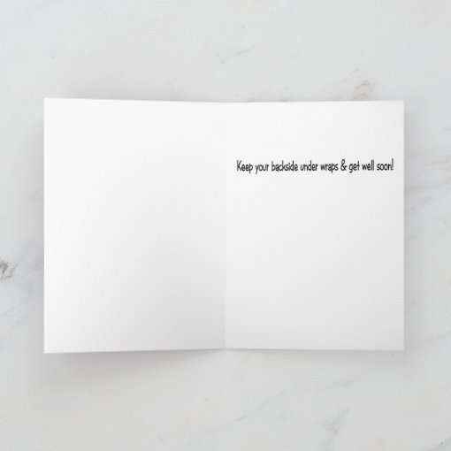 Funny Get Well Card Hospital Gown Humor Card Zazzle