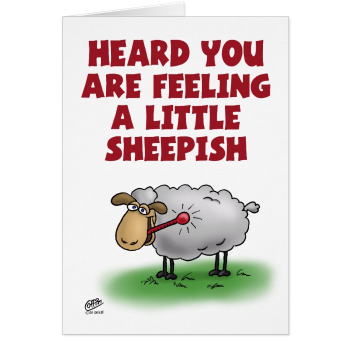 Funny Get Well Cards Feeling Sheepish