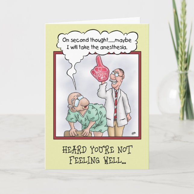 Funny Get Well Cards: On Second Thought Card (Front)