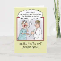 Funny Get Well Cards: Routine Shot Card | Zazzle