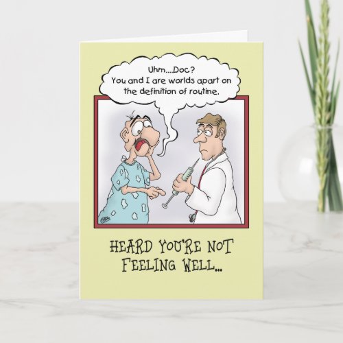 Funny Get Well Cards Routine Shot Card