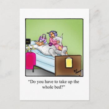 Funny Get Well For Husband Postcard by Spectickles at Zazzle