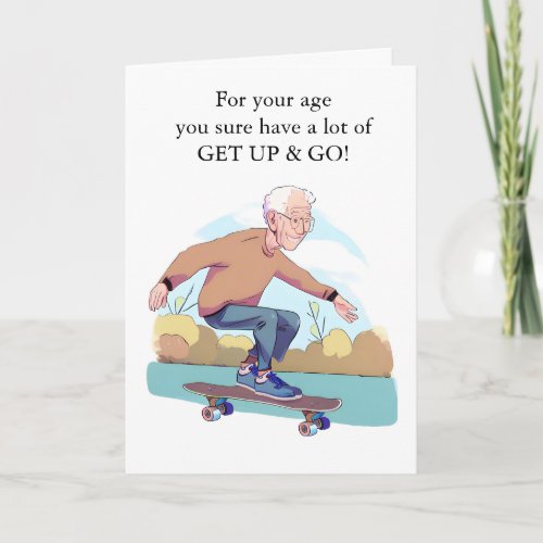 Funny Get Well from Bladder Surgery Skateboarder Card