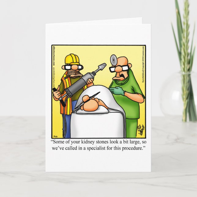 Funny Get Well Greeting Card (Front)