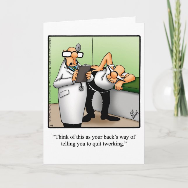 Funny Get Well Greeting Card (Front)