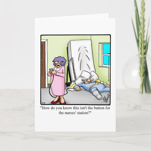 Funny Get Well Greeting Card (Front)