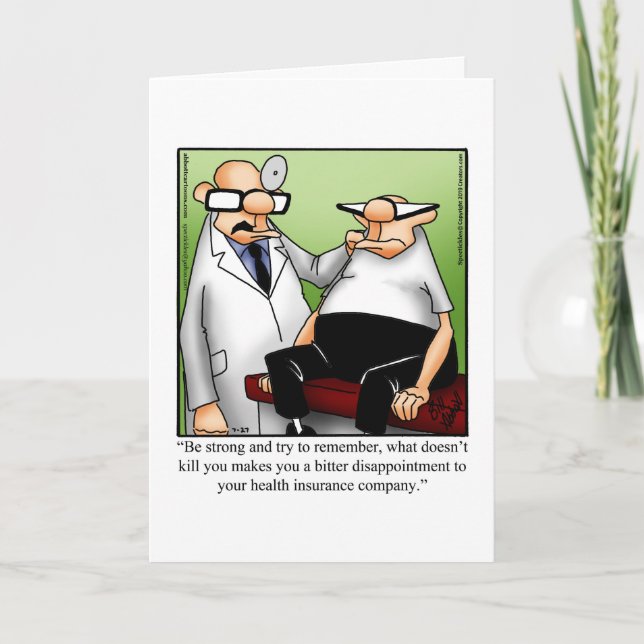 Funny Get Well Greeting Card (Front)