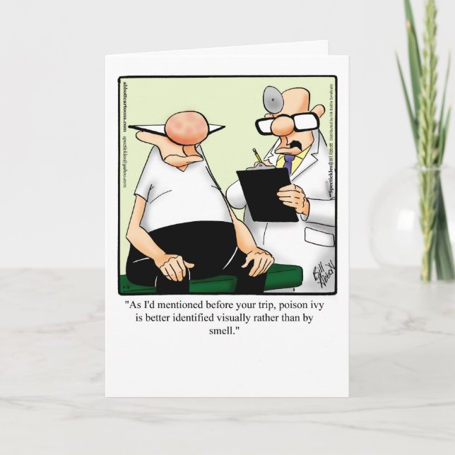 Funny Get Well Humor Card (Front)