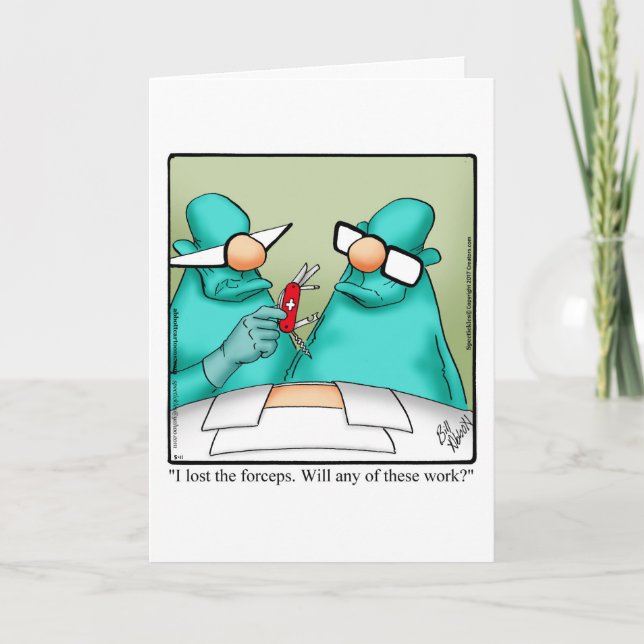 Funny Get Well Humor Greeting Card (Front)