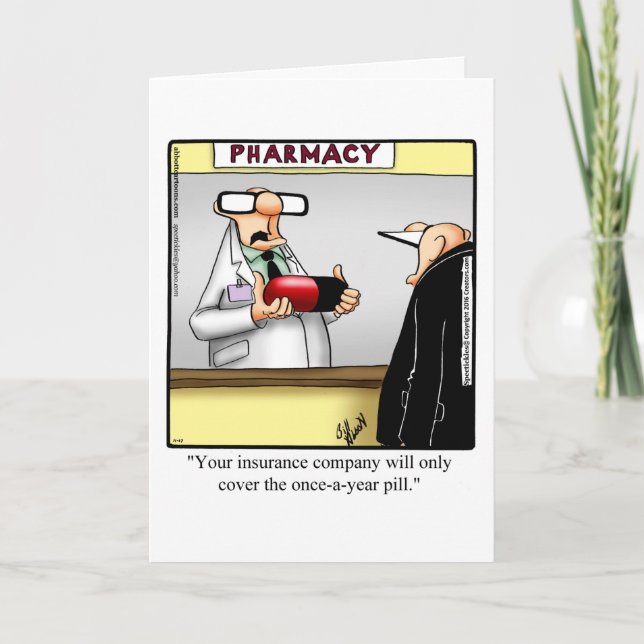 Funny Get Well Humor Greeting Card (Front)