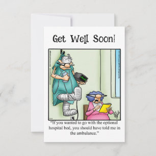 Funny Get Well Humor Greeting Card