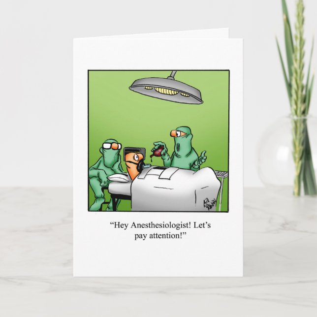 Funny Get Well Humor Greeting Card (Front)
