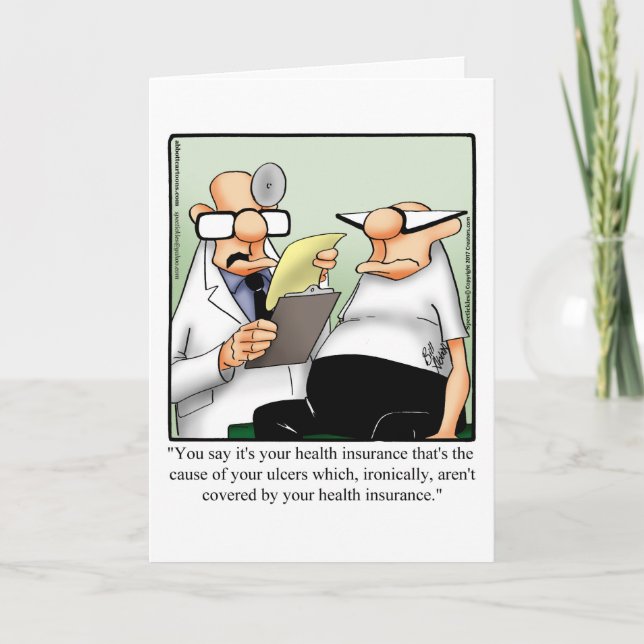 Funny Get Well Humor Greeting Card (Front)
