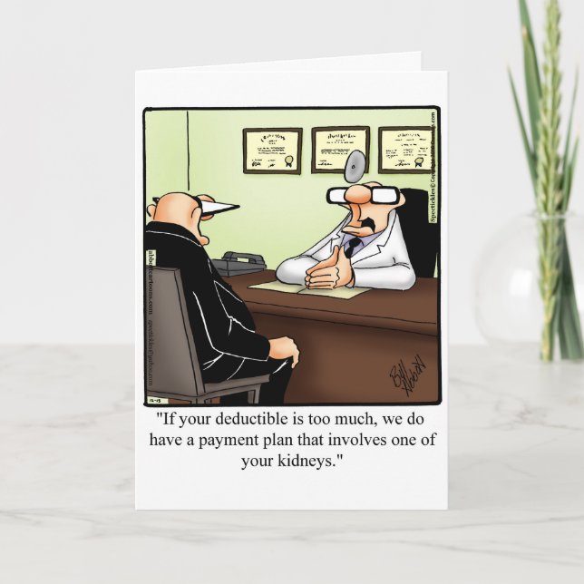 Funny Get Well Humor Greeting Card (Front)