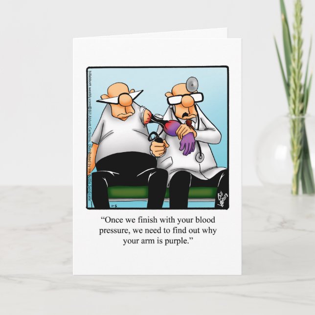 Funny Get Well Humor Greeting Card (Front)