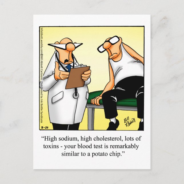 Funny Get Well Humor Postcard (Front)