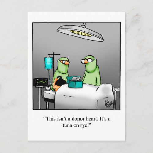 Funny Get Well Humor Postcard