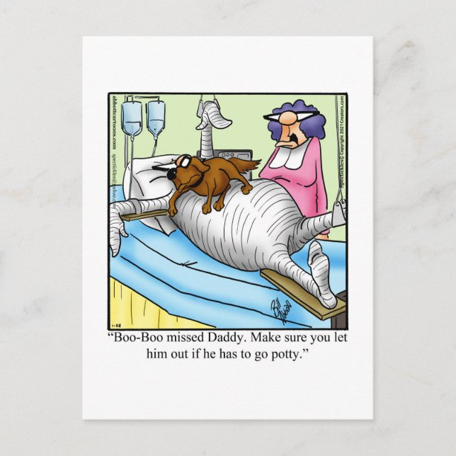 Funny Get Well Humor Postcard  (Front)