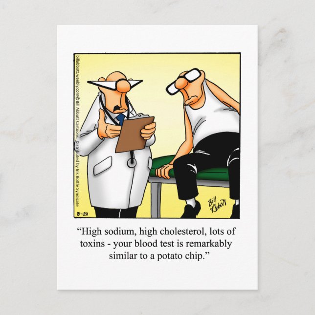 Funny Get Well Humor Postcard (Front)