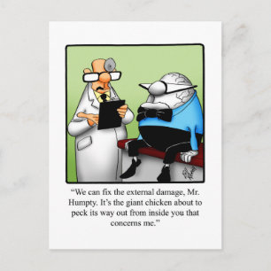 Funny Get Well Humor Postcard