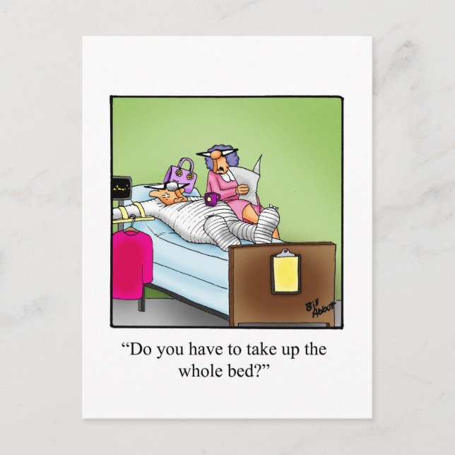 Funny Get Well Humor Postcard  (Front)