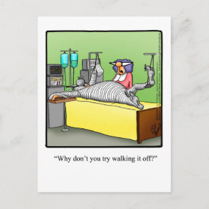 Funny Get Well Humor Postcard