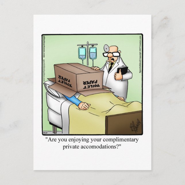 Funny Get Well Humor Postcard  (Front)