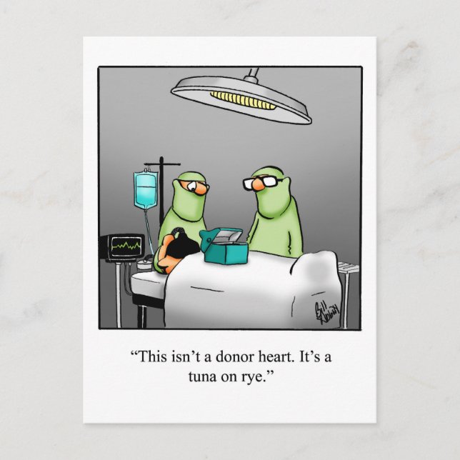 Funny Get Well Humor Postcard (Front)