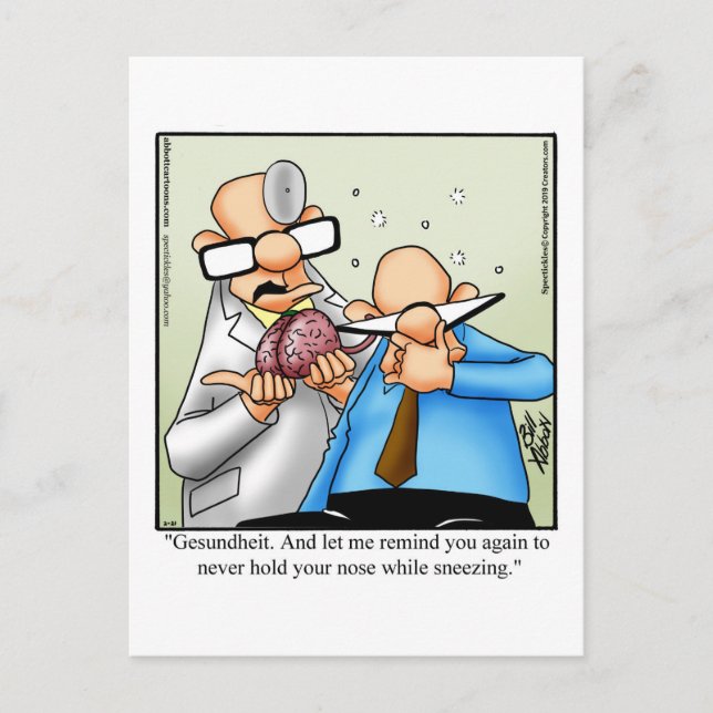 Funny Get Well Humor Postcard (Front)