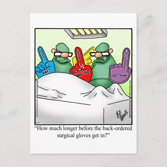 Funny Get Well Humor Postcard  (Front)