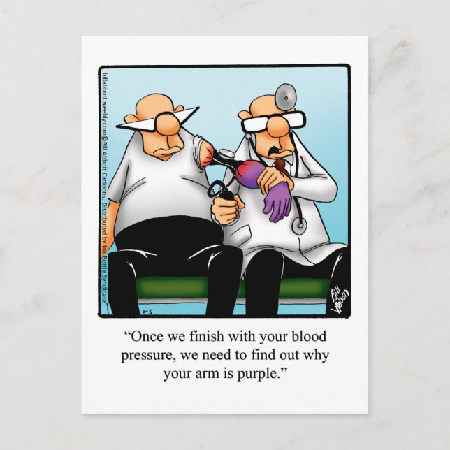 Funny Get Well Humor Postcard  (Front)