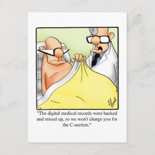 Funny Get Well Humor Postcard