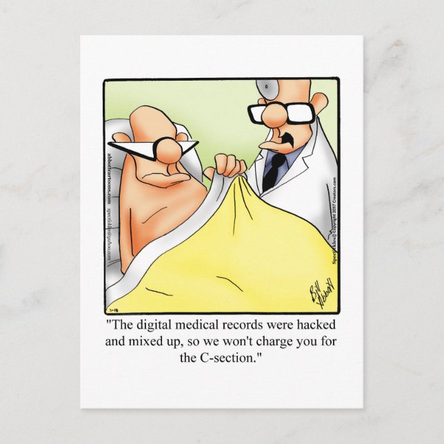 Funny Get Well Humor Postcard  (Front)