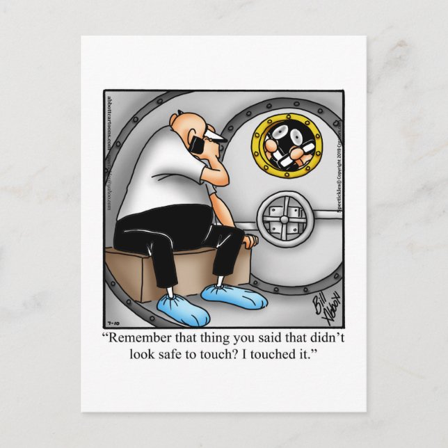 Funny Get Well Humor Postcard  (Front)